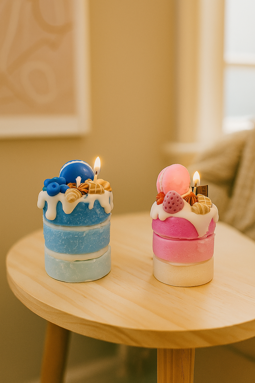 Handgemachte Dessert-Kerze