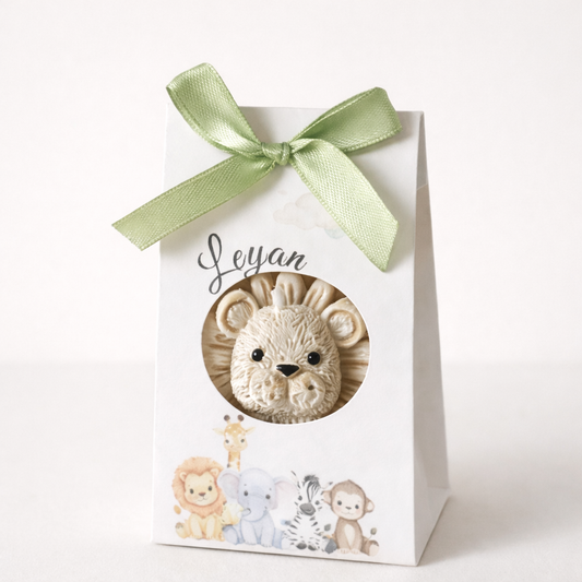 Personalisierte Babykerze Löwe mit Name