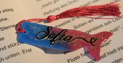 Resin Lesezeichen – Meerjungfrauenflosse