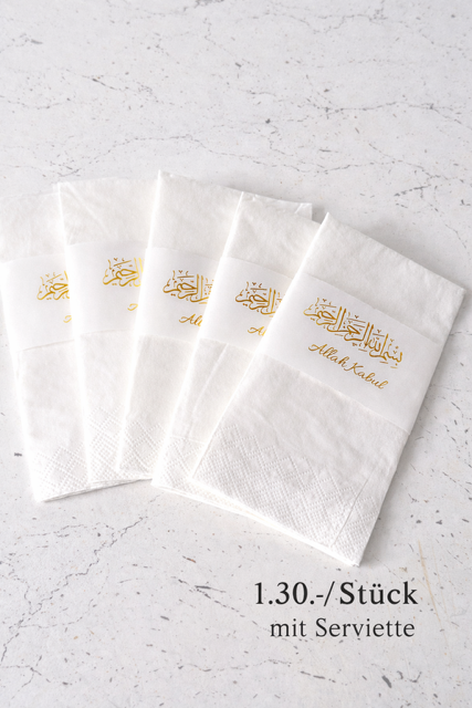 Serviettenbanderolen aus Transparentpapier