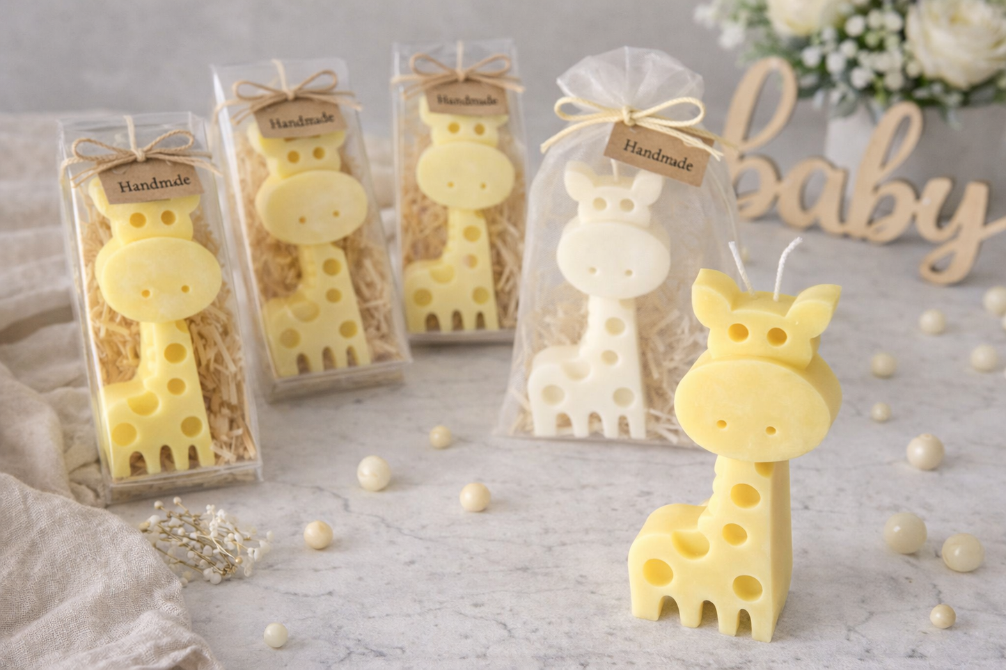 Kleine Giraffen-Kerze