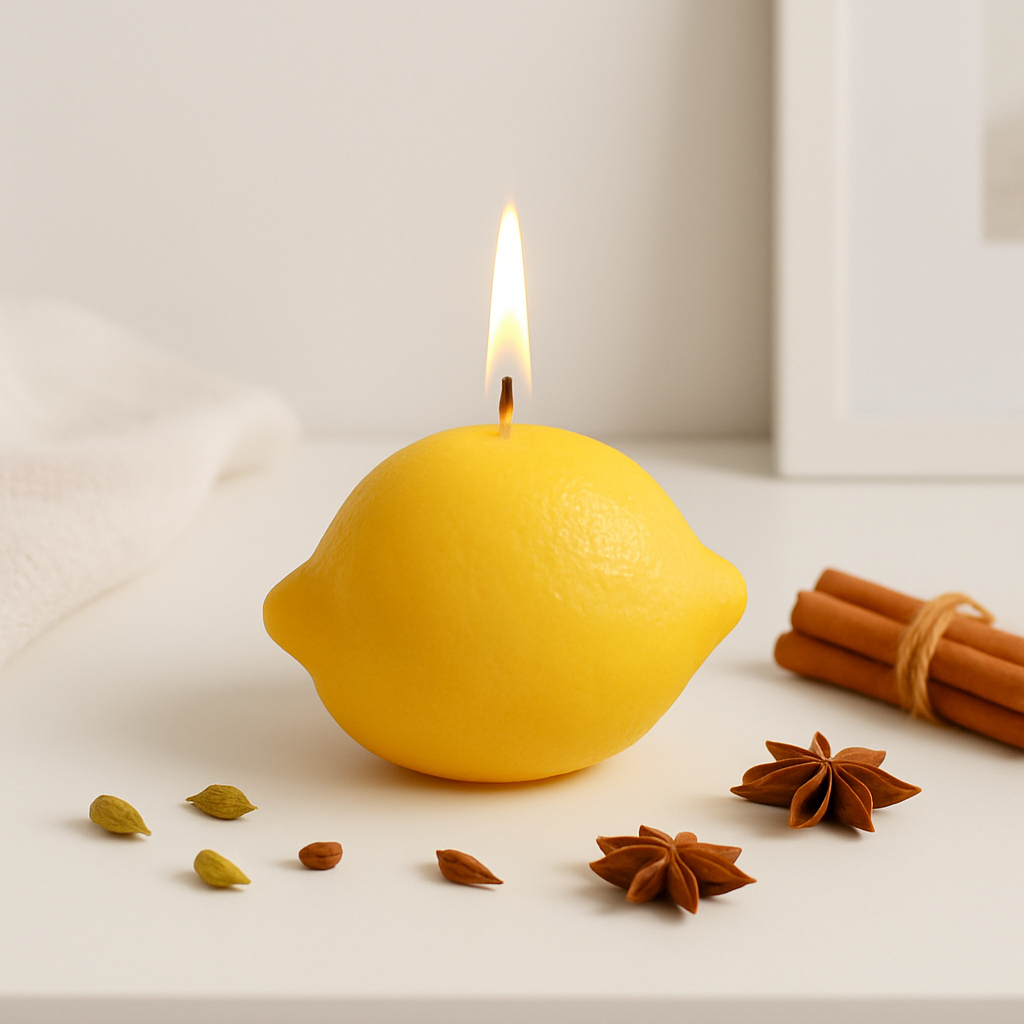 Zitronen-Duftkerze