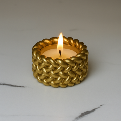 Geflochtener Teelichthalter