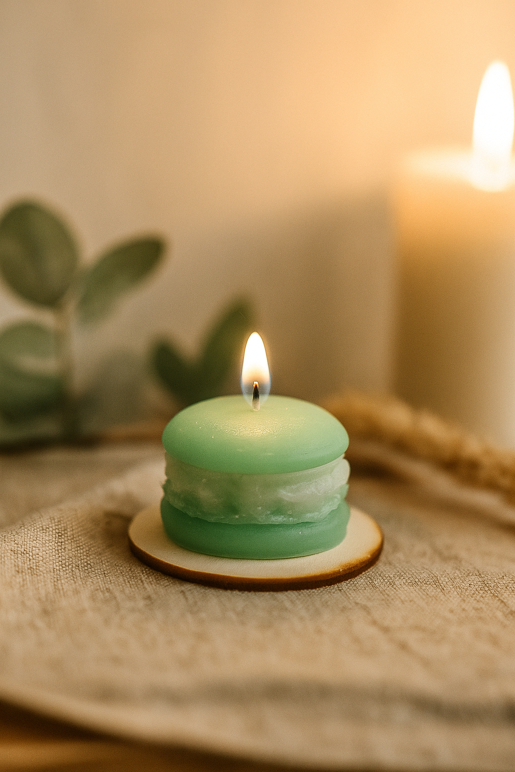 Macaron Kerzen im 5er-Set