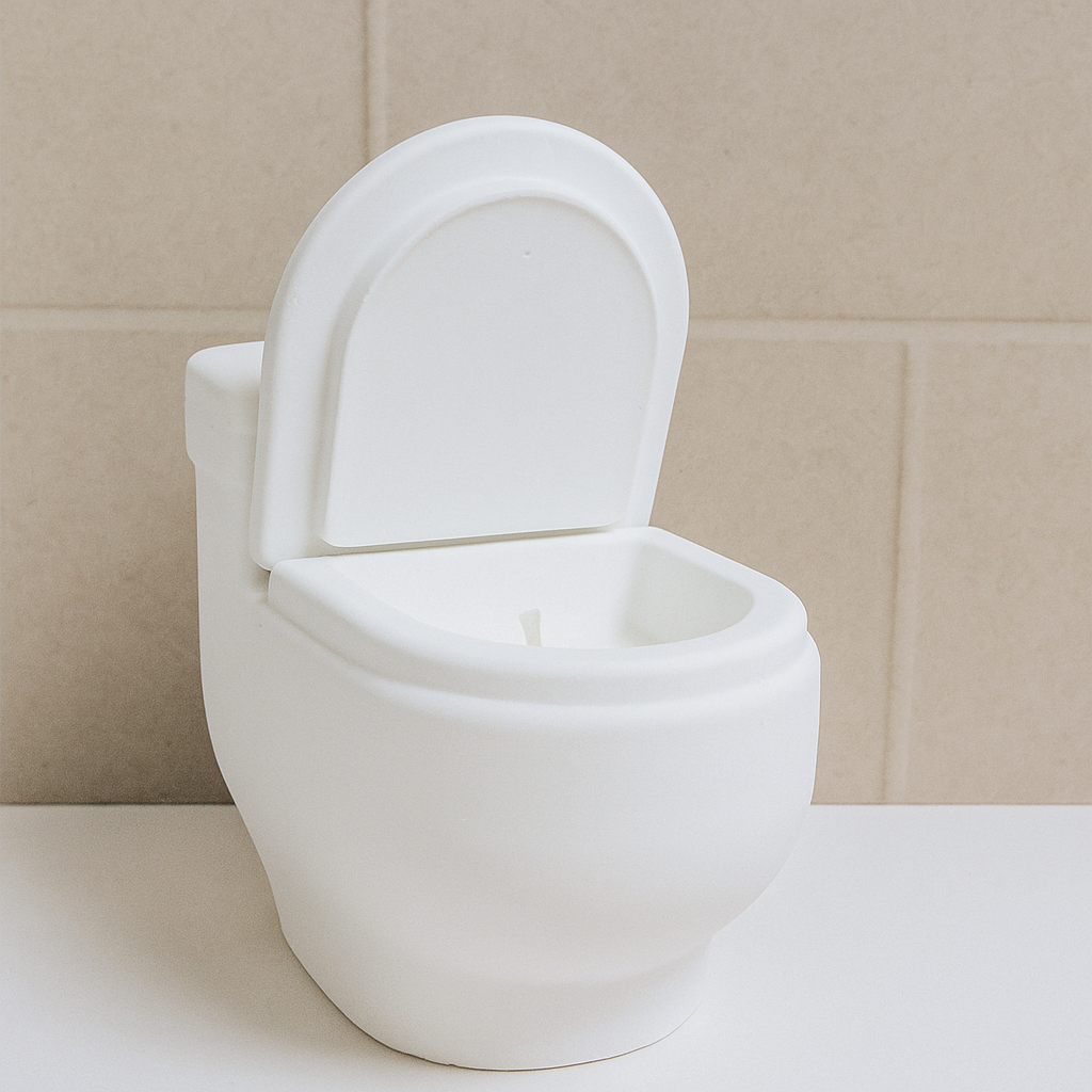 Kerze in Form einer Toilette, lustiges Geschenk oder Gag Geschenk für Freunde, Party oder Junggesellenabschied