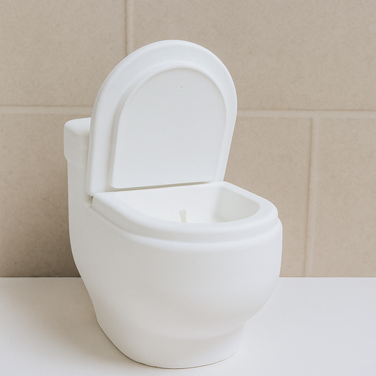 Kerze in Form einer Toilette, lustiges Geschenk oder Gag Geschenk für Freunde, Party oder Junggesellenabschied